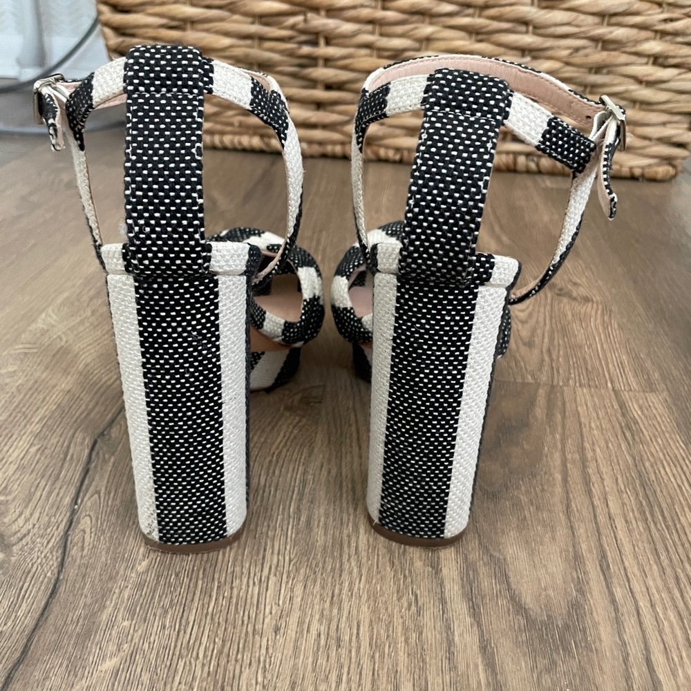 Loeffler Randall Black and White Platform Sandals - Picture 6 of 6